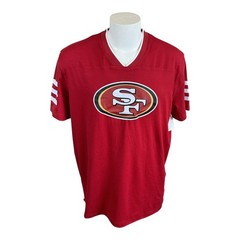 Fanatics Branded Textured Throwback V-Neck T-Shirt San Francisco 49ers Men, Larg