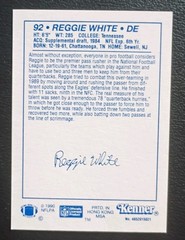 1990 Kenner Starting Lineup – Reggie White Blue Border #92 Minister Of Defense