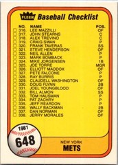 1981 FLEER #641-659 MLB Team Checklist Cards Clean! 81-FBBC