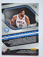 2024-25 Panini Prizm Black – Joel Embiid, Joel Embiid #70 Snake Skin Prizm