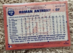 2026 Topps Chrome Baseball Roman Anthony 75th Refractor #91CB-19 Red Sox RC
