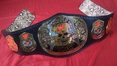 Smoking Skull Stone Cold World Heavyweight Championship Belt snake skin backing