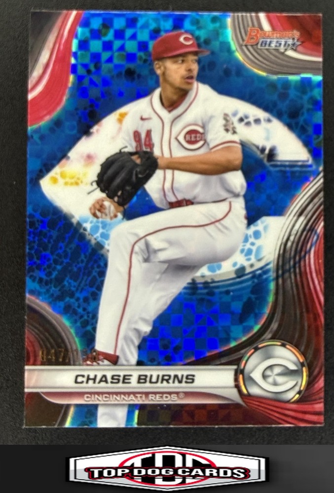 2024 Bowman&rsquo;s Best #TP-28 Chase Burns Prospects Blue Refractors /150