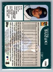 2001 Topps Ichiro Suzuki 2 Card-Lot #726 – HOF VG-EX (Paper Loss)