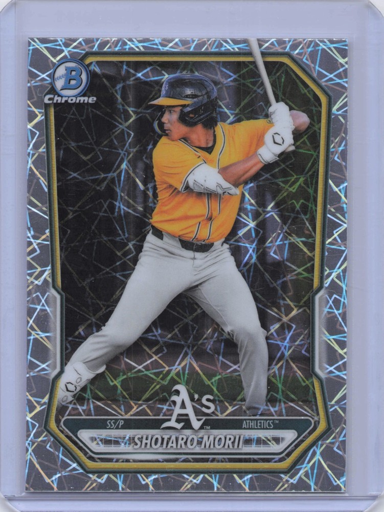 Shotaro Morii 1st Laser Refractor #BCP-48 2026 Bowman Chrome Oakland Athletics
