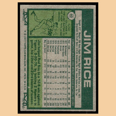 Jim Rice #60 1977 Topps Boston Red Sox Baseball Card MLB EX