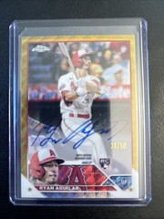 Ryan Aguilar 2023 Topps Chrome Gold Shimmer Auto Refractor /50