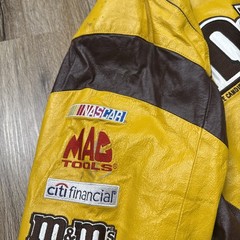 Nascar Jacket Mens L Yellow M&M Elliot Sadler JH Design Jeff Hamilton Chase