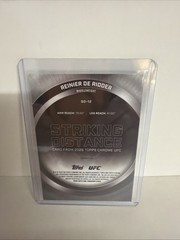 2026 UFC Topps Chrome Striking Distance #SD-12 Reinier De Ridder Refractor