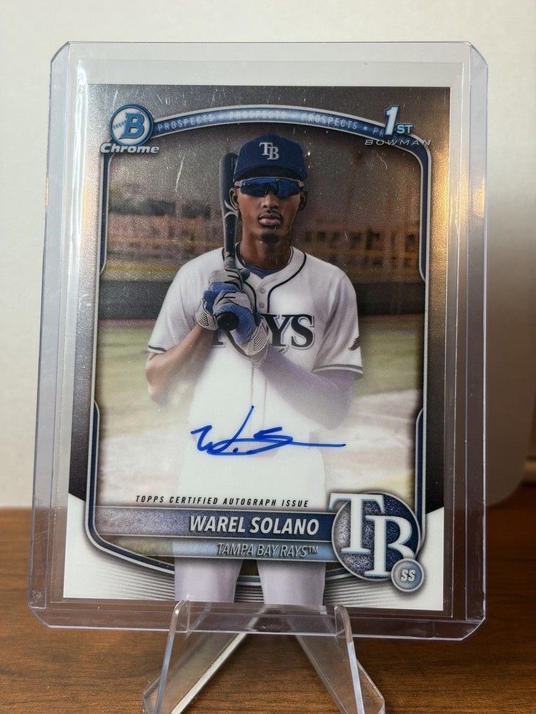 2025 Bowman Chrome – Prospect Autographs Warel Solano, Warel Solano #CPA-WS