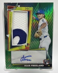 2026 Topps Finest – ALEX FREELAND – GREEN ROOKIE AUTO RELIC 08/99 LA Dodgers