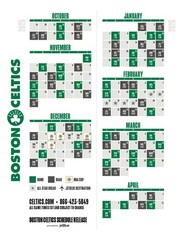 Boston Celtics 2025-26 NBA Schedule Magnet 8” Laminated Fridge Calendar