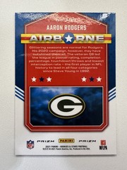 2021 Panini Rookies & Stars – Airborne Aaron Rodgers #AB-7 Red Plaid Prizm