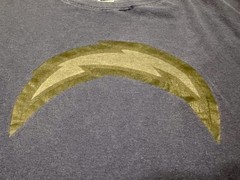 Vintage San Diego Chargers Navy Nike Tee Shirt. BLACKOUT Logo! – Adult Medium