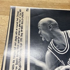 Rare 1991 Michael Jordan AP Laser/wire/type III Tongue out photo as pictured!