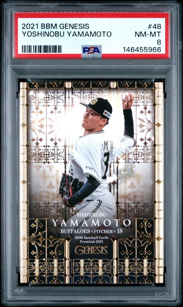 2021 BBM GENESIS #48 YOSHINOBU YAMAMOTO PSA 8