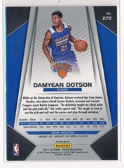 2017-2018 Panini Prizm Orange Prizm /49 Damyean Dotson #272 Rookie RC Knicks NBA
