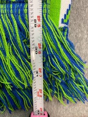 FOCO NASCAR 99 Daniel Suarez Hyperstripe Knit Scarf Blue Green Cool