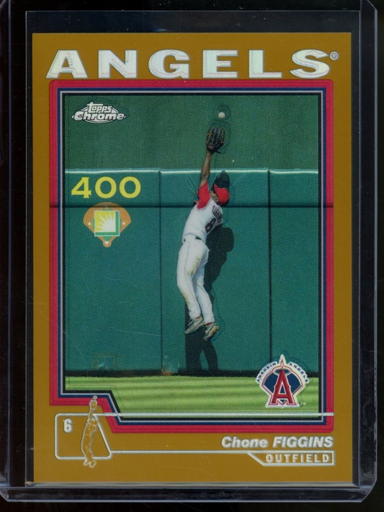 2004 Topps Chrome Chone Figgins Gold Refractor #452