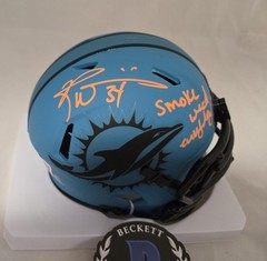 Ricky Williams Smoke Everyday Signed Miami Dolphins Rave Mini Helmet Beckett W