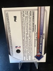 2025-26 Bowman Chrome Tyrese Maxey – Burgundy Mojo Refractor 002/275 #BCV-66