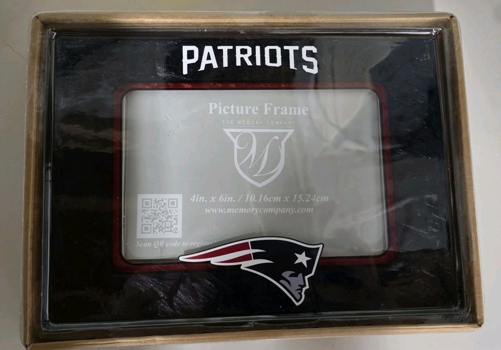 New England Patriots 4×6 Picture Frame-Horizontal Art Glass NFL