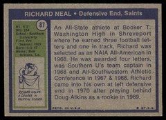 Richard Neal 1972 Topps #87 RC New Orleans Saints EX