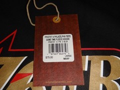 Philadelphia 76ers NBA Mitchell & Ness Men&rsquo;s Black Game Time Fleece Hoodie NWT