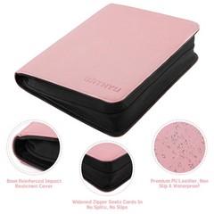 WITHYU Toploader Binder Holds 128 Top Loaders, 4 Pocket Ringless Card Holder for