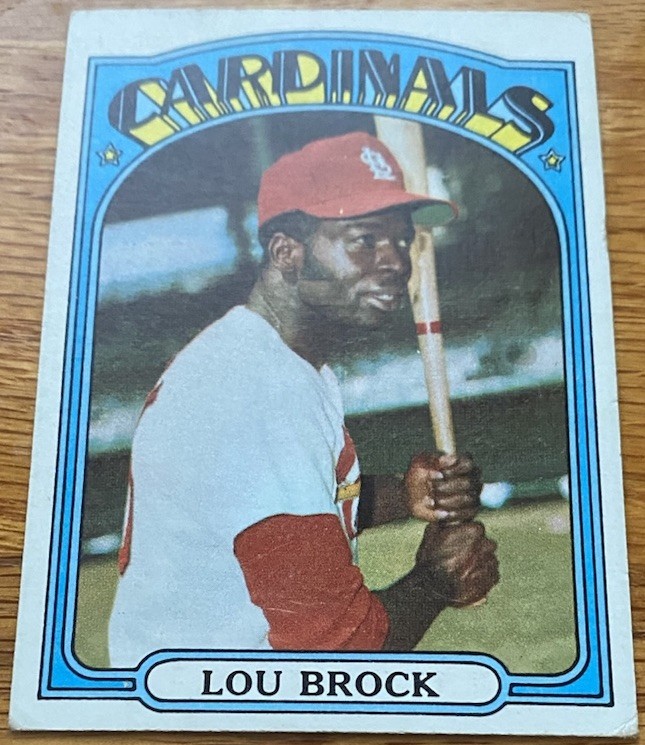 1972 Topps Lou Brock #200 HOF St. Louis Cardinals NO Creases EX