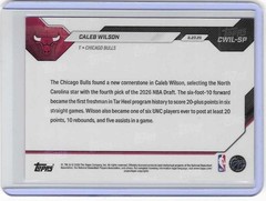 Caleb Wilson 2026-27 Topps Now NBA Draft SP Image Variation Rookie Card CWIL-SP