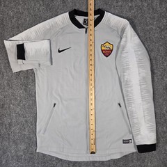 Nike AS Roma Anthem Jacket Mens Large 920062-014 Wolf Gray Platinum Black Soccer