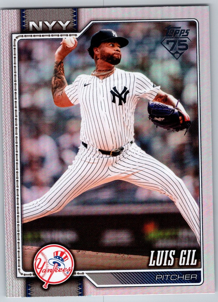 2026 Topps #594 Luis Gil Rainbow Foil New York Yankees