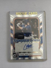 2026 Panini Donruss Signature Series AUTO SS-CM COLE MATHIS RC Cubs/ Mets