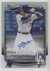 2025 Bowman Draft Chrome Prospect Refractor /499 Aidan West #CPA-AWE Auto 0ca0