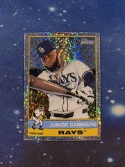 Junior Caminero 2025 Topps Heritage #280 Chrome Silver Sparkle Refractor RAYS