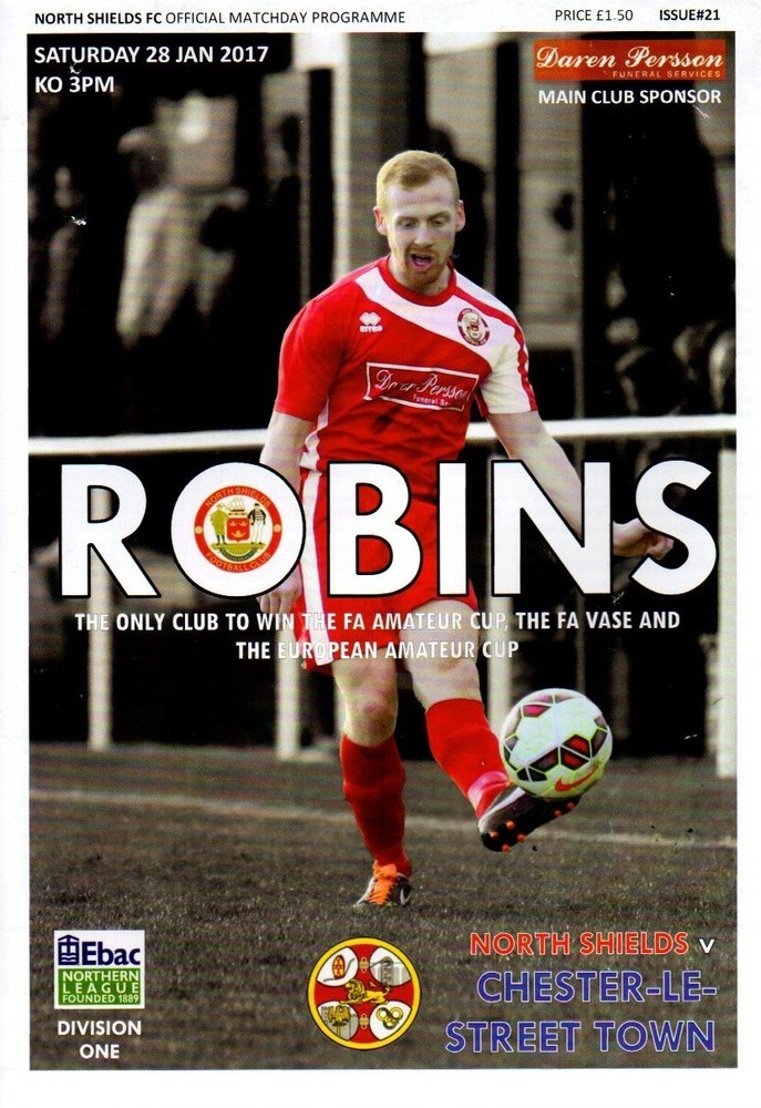 2016/17 NORTH SHIELDS v CHESTER-LE-STREET NORTHERN LEAGUE 28.01.17 EXC COND
