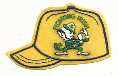 New Vintage Notre Dame Fighting Irish Embroidered Iron On Patch 4 1/2&Prime; x 2 3/4&Prime;