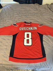 Reebok Washington Capitals Alex Ovechkin #8 NHL Jersey Red Navy White Unisex S