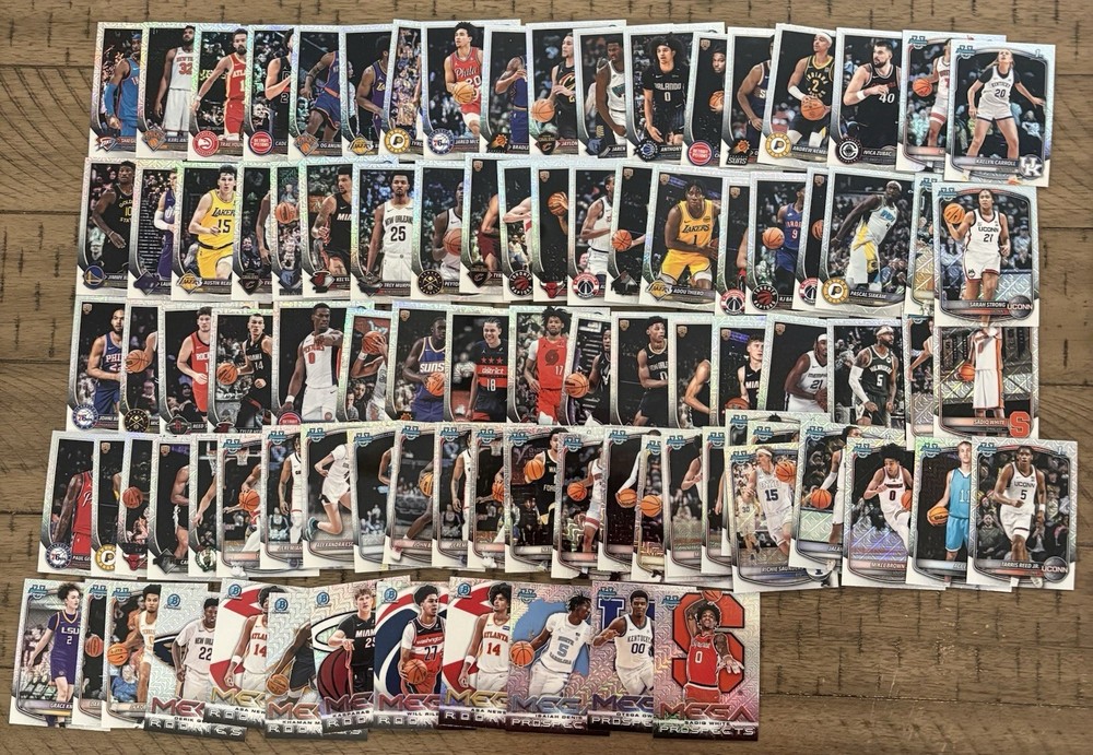 2025-26 Bowman Chrome Basketball Mega Box Mojo Refractor Lot(93) Stars RC 1st