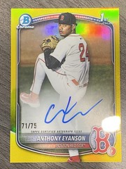 2025 Bowman Draft Anthony Eyanson 1st Bowman Yellow Refractor Auto /75 Red Sox