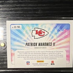 2025 Panini Absolute Patrick Mahomes II Hog Heaven Green NFL 17/25 Chiefs rare