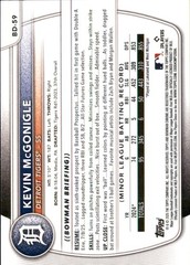 2025 Bowman Draft Paper Kevin McGonigle Detroit Tigers #BD-59 4 Card Lot