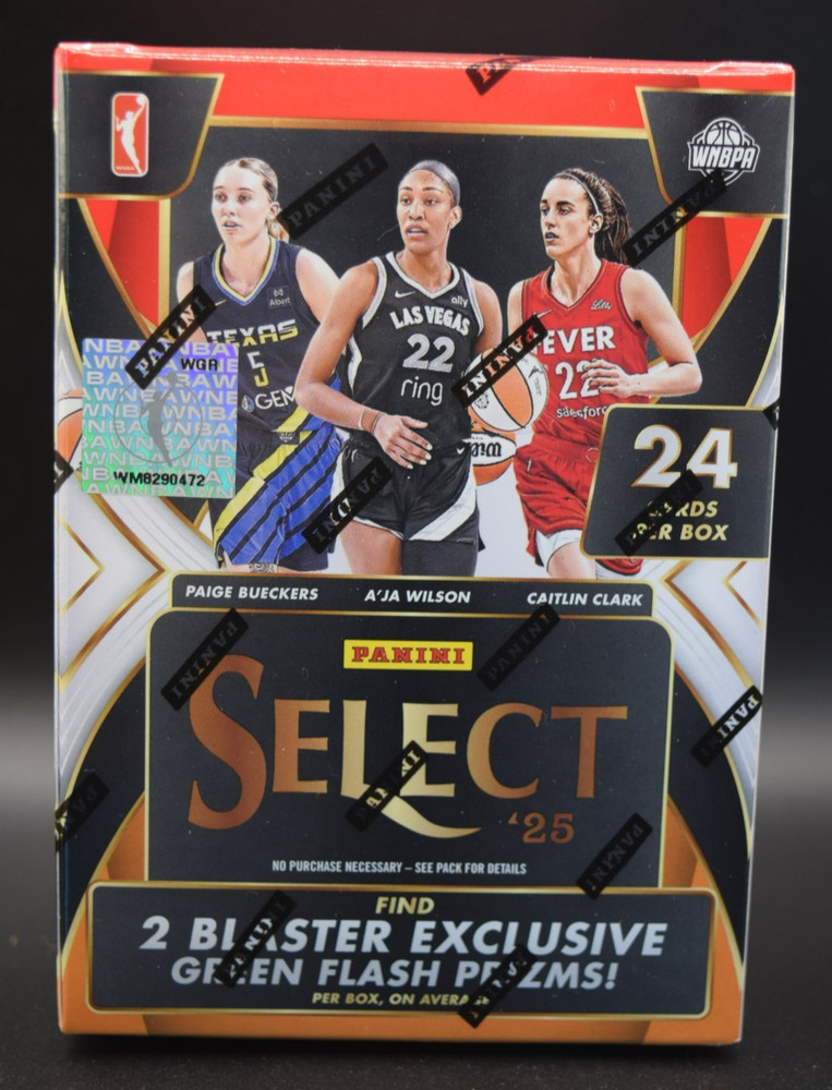 New 2025 Panini Select WNBA Hobby Blaster Box 2 Green Flash Prizms Per – QTY!