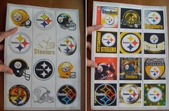 12 PITTSBURGH STEELERS BIG SQUARE STICKERS LOGOS