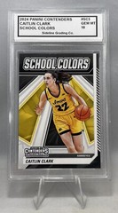 Caitlin Clark Graded Gem Mint 10 2024 Panini Contenders #SC3 School Colors