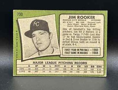 1971 Topps – High # #730 Jim Rooker- Kansas City Royals