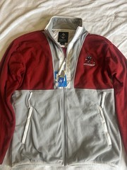 NWT Columbia Alabama Crimson Tide Full Zip Fleece Jacket Men’s M Red White