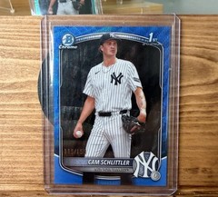 2025 Bowman Chrome 1st Cam Schlittler Blue wave /150 Yankees