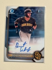 2022 Bowman Chrome Draft BRANDON VALENZUELA 1st Bowman Autograph #CPA-BV